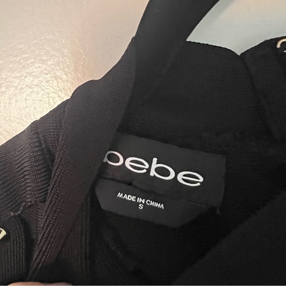 Bebe Black and Studded Bandage Mini Dress - Picture 3 of 4